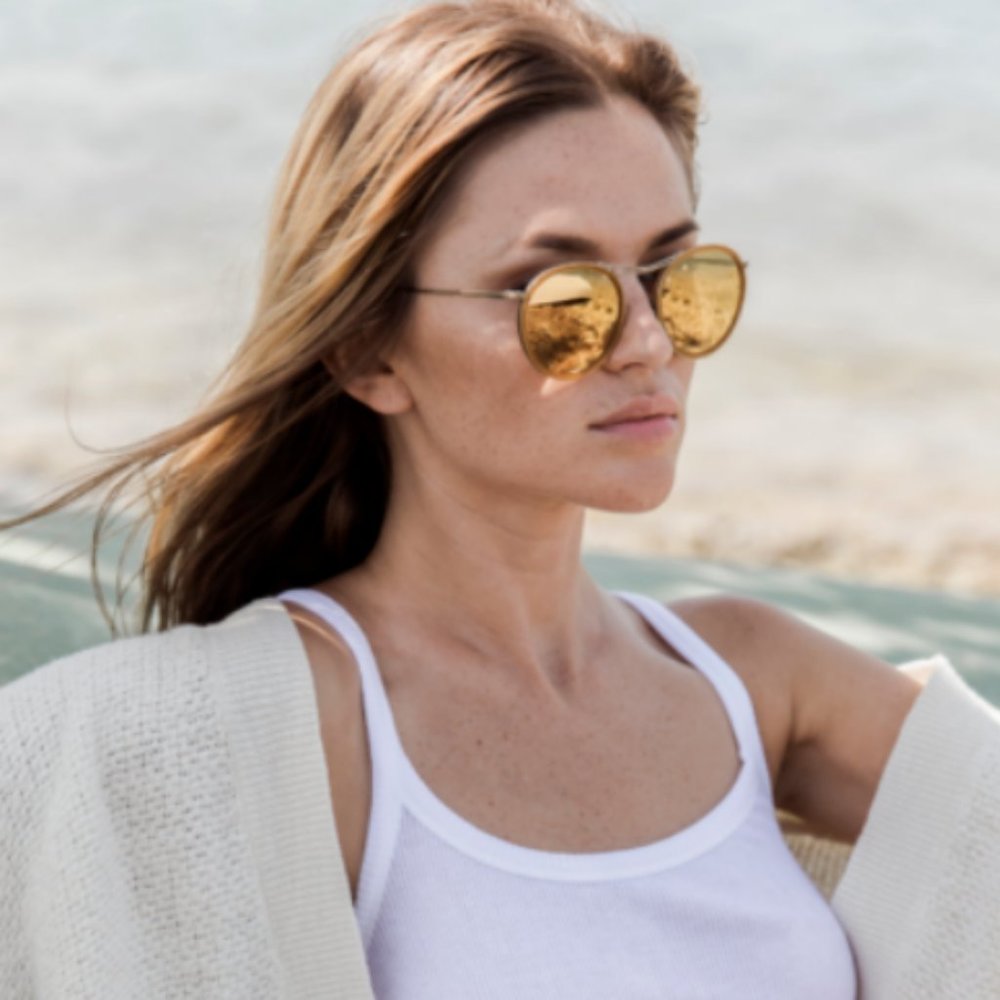 OLIVER PEOPLES MP-3 30TH 51mm Sun MSRP$472 in Light Brown Mirror Gold Rare Find